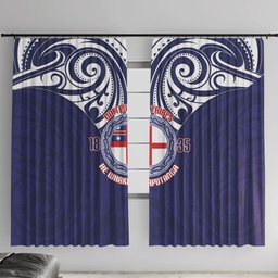 New Zealand United Tribes Te Kara Window Curtain He Whakaputanga Maori Pattern