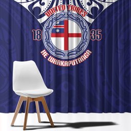 New Zealand United Tribes Te Kara Window Curtain He Whakaputanga Maori Pattern