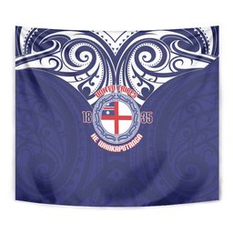 New Zealand United Tribes Te Kara Tapestry He Whakaputanga Maori Pattern