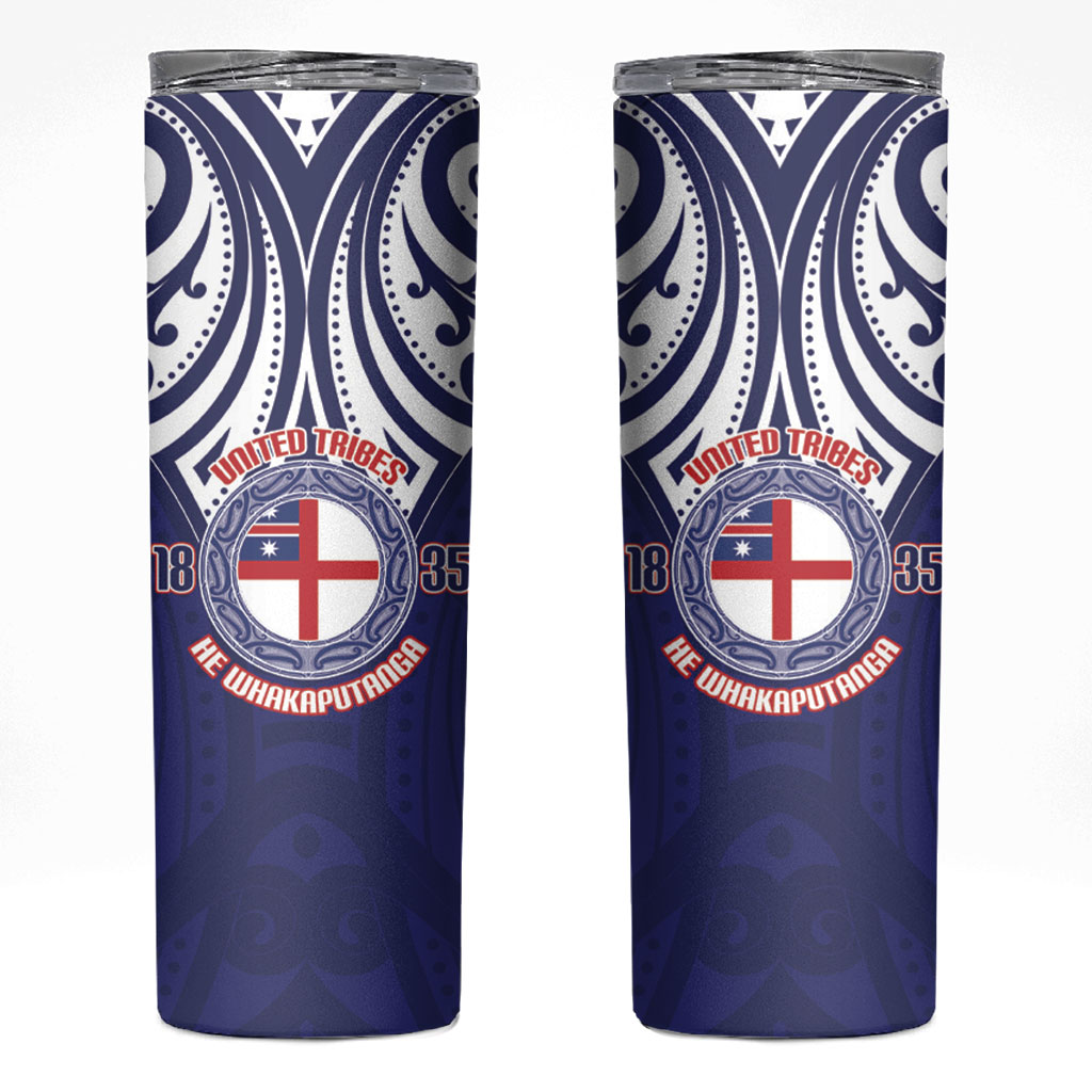 New Zealand United Tribes Te Kara Skinny Tumbler He Whakaputanga Maori Pattern