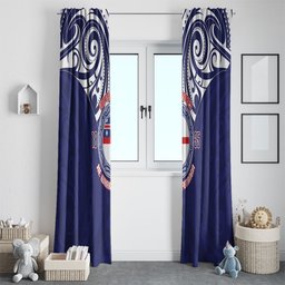 New Zealand United Tribes Te Kara Window Curtain He Whakaputanga Maori Pattern