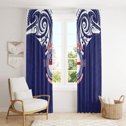 New Zealand United Tribes Te Kara Window Curtain He Whakaputanga Maori Pattern