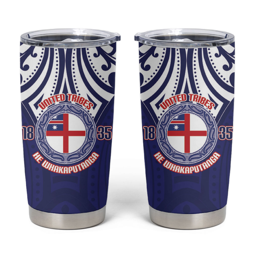 New Zealand United Tribes Te Kara Tumbler Cup He Whakaputanga Maori Pattern