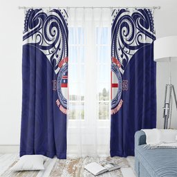 New Zealand United Tribes Te Kara Window Curtain He Whakaputanga Maori Pattern