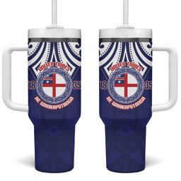 New Zealand United Tribes Te Kara Tumbler With Handle He Whakaputanga Maori Pattern