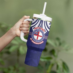 New Zealand United Tribes Te Kara Tumbler With Handle He Whakaputanga Maori Pattern