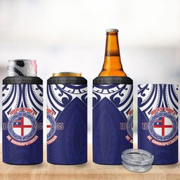 New Zealand United Tribes Te Kara 4 in 1 Can Cooler Tumbler He Whakaputanga Maori Pattern
