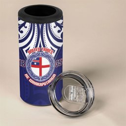 New Zealand United Tribes Te Kara 4 in 1 Can Cooler Tumbler He Whakaputanga Maori Pattern