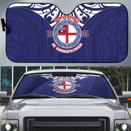 New Zealand United Tribes Te Kara Auto Sun Shade He Whakaputanga Maori Pattern