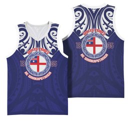 New Zealand United Tribes Te Kara Basketball Jersey He Whakaputanga Maori Pattern