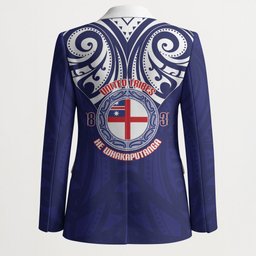 New Zealand United Tribes Te Kara Blazer He Whakaputanga Maori Pattern
