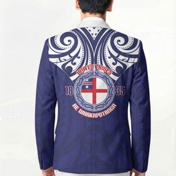 New Zealand United Tribes Te Kara Blazer He Whakaputanga Maori Pattern
