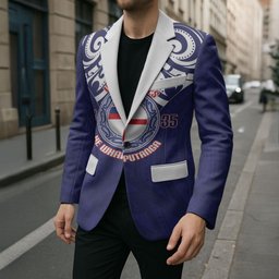 New Zealand United Tribes Te Kara Blazer He Whakaputanga Maori Pattern