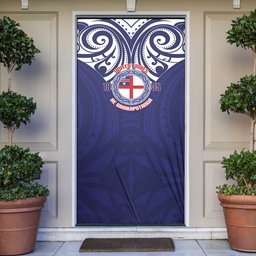 New Zealand United Tribes Te Kara Door Cover He Whakaputanga Maori Pattern