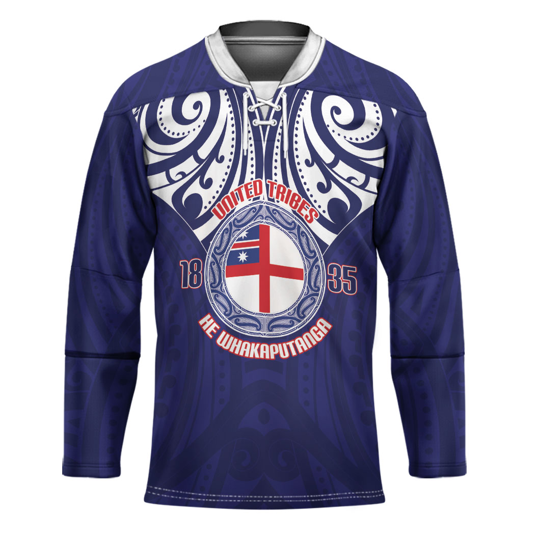 New Zealand United Tribes Te Kara Hockey Jersey He Whakaputanga Maori Pattern