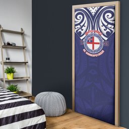 New Zealand United Tribes Te Kara Door Cover He Whakaputanga Maori Pattern
