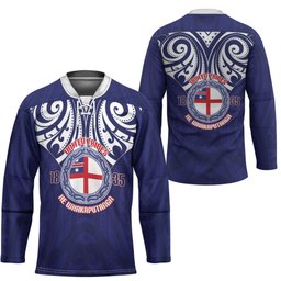 New Zealand United Tribes Te Kara Hockey Jersey He Whakaputanga Maori Pattern