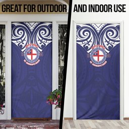 New Zealand United Tribes Te Kara Door Cover He Whakaputanga Maori Pattern