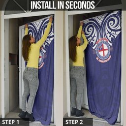 New Zealand United Tribes Te Kara Door Cover He Whakaputanga Maori Pattern