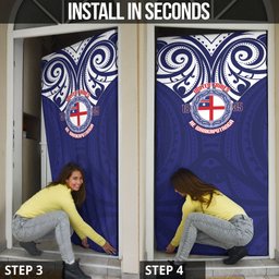New Zealand United Tribes Te Kara Door Cover He Whakaputanga Maori Pattern