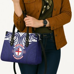 New Zealand United Tribes Te Kara Leather Bag He Whakaputanga Maori Pattern