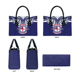 New Zealand United Tribes Te Kara Leather Bag He Whakaputanga Maori Pattern