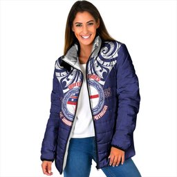 New Zealand United Tribes Te Kara Padded Jacket He Whakaputanga Maori Pattern