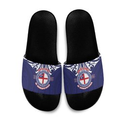 New Zealand United Tribes Te Kara Slide Sandals He Whakaputanga Maori Pattern