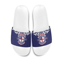 New Zealand United Tribes Te Kara Slide Sandals He Whakaputanga Maori Pattern