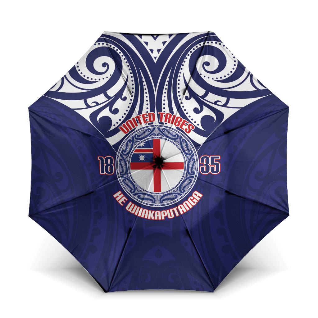 New Zealand United Tribes Te Kara Umbrella He Whakaputanga Maori Pattern