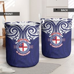 New Zealand United Tribes Te Kara Laundry Basket He Whakaputanga Maori Pattern