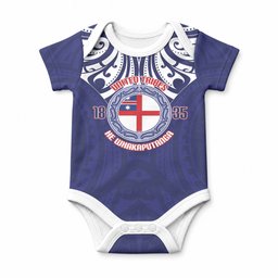 New Zealand United Tribes Te Kara Baby Onesie He Whakaputanga Maori Pattern