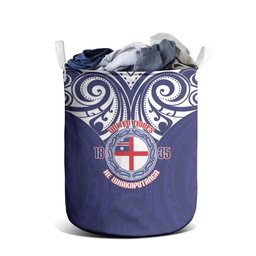 New Zealand United Tribes Te Kara Laundry Basket He Whakaputanga Maori Pattern