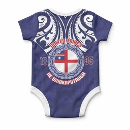 New Zealand United Tribes Te Kara Baby Onesie He Whakaputanga Maori Pattern