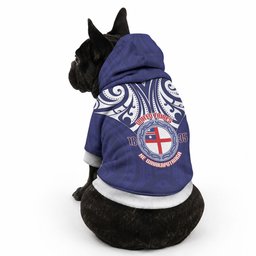New Zealand United Tribes Te Kara Pet Hoodie He Whakaputanga Maori Pattern