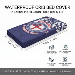 New Zealand United Tribes Te Kara Baby Bed Cover He Whakaputanga Maori Pattern