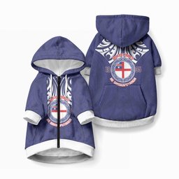 New Zealand United Tribes Te Kara Pet Hoodie He Whakaputanga Maori Pattern