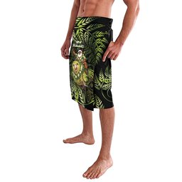 New Zealand Christmas Lavalava Santa Riding Kakapo Bird Silver Fern