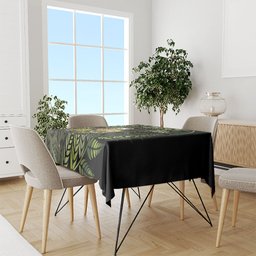 New Zealand Christmas Tablecloth Santa Riding Kakapo Bird Silver Fern