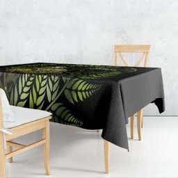 New Zealand Christmas Tablecloth Santa Riding Kakapo Bird Silver Fern