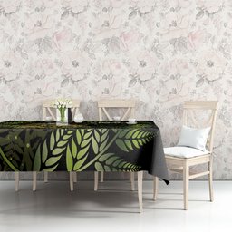 New Zealand Christmas Tablecloth Santa Riding Kakapo Bird Silver Fern