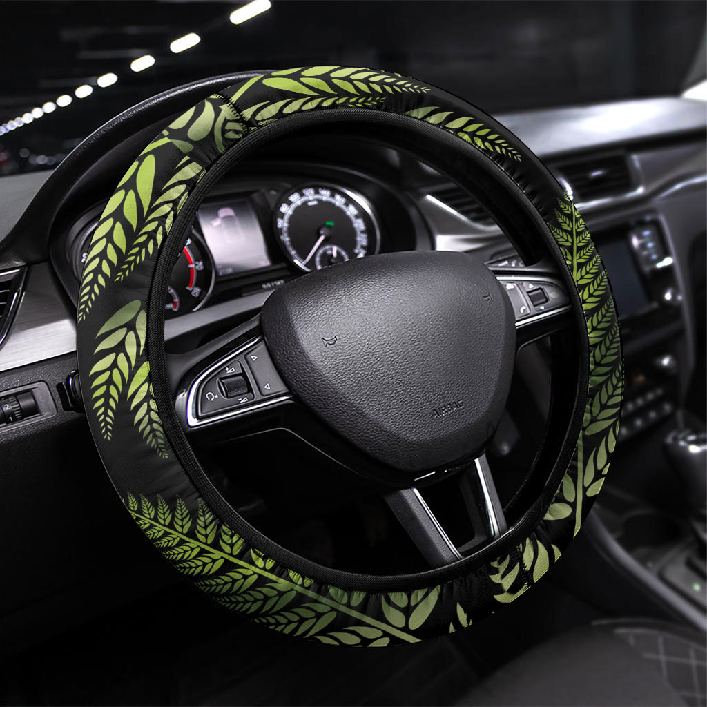 New Zealand Christmas Steering Wheel Cover Santa Riding Kakapo Bird Silver Fern