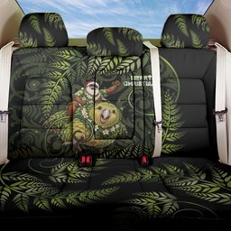 New Zealand Christmas Back Car Seat Cover Santa Riding Kakapo Bird Silver Fern