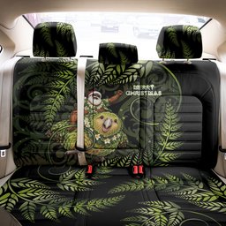 New Zealand Christmas Back Car Seat Cover Santa Riding Kakapo Bird Silver Fern