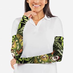 New Zealand Christmas Arm Sleeves Santa Riding Kakapo Bird Silver Fern