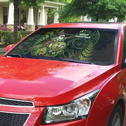 New Zealand Christmas Auto Sun Shade Santa Riding Kakapo Bird Silver Fern