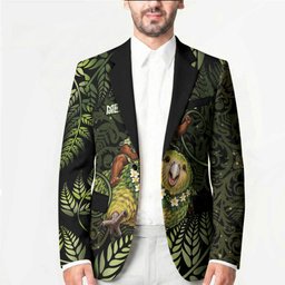 New Zealand Christmas Blazer Santa Riding Kakapo Bird Silver Fern