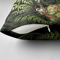 New Zealand Christmas Pillow Cover Santa Riding Kakapo Bird Silver Fern