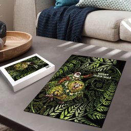 New Zealand Christmas Puzzle Santa Riding Kakapo Bird Silver Fern