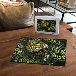 New Zealand Christmas Puzzle Santa Riding Kakapo Bird Silver Fern